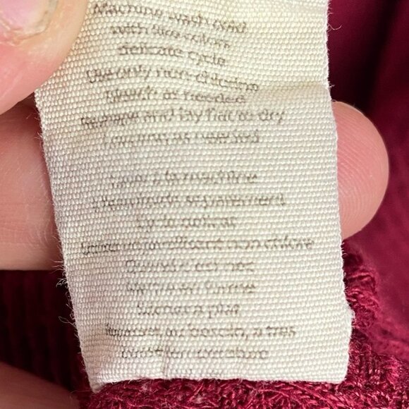 Free People Waffle Knit Red‎ Oversized Thermal Top Size XS Bohemian We The Free - Picture 8 of 9